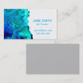 アート先生カラフル水彩抽象芸術アート 名刺 (正面/裏面)