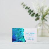 アート先生カラフル水彩抽象芸術アート 名刺 (スタンド正面)