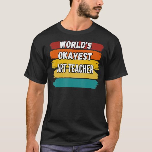 アート先生ギフト世界で最も面白いアート先生 Tシャツ (正面)