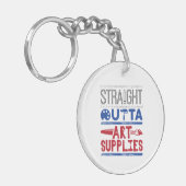 アート先生ストレートアウトタアートサプライ キーホルダー (正面左)