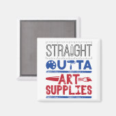 アート先生ストレートアウトタアートサプライ マグネット (正面/裏面)
