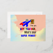 アート先生スーパーヒーロー 箔シーズンポストカード (正面/裏面)