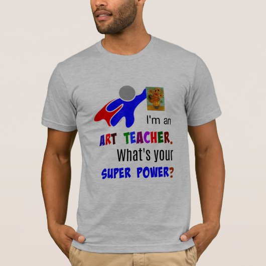 アート先生スーパーヒーローTシャツ Tシャツ (正面)