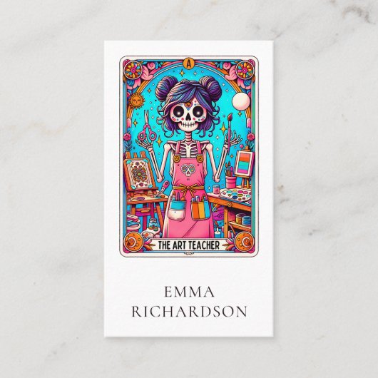 アート先生タロットカード 名刺 (正面)