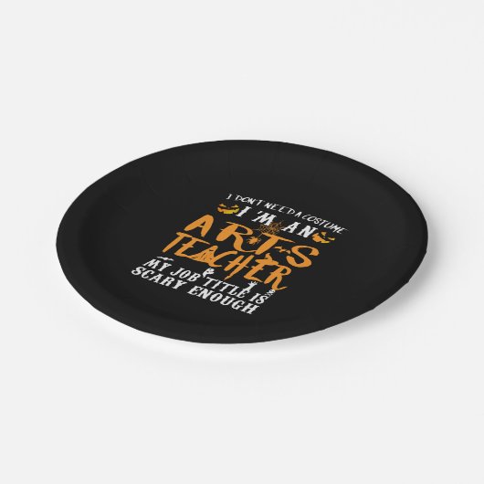 アート先生ハロウィンおもしろいの衣装 ペーパープレート (アングル)