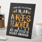 アート先生ハロウィンおもしろいの衣装 台座サイン (インサイチュ)