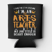 アート先生ハロウィンおもしろいの衣装 缶クーラー (正面)