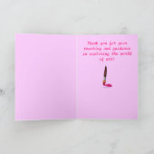 アート先生ペイントブラシでありがとう サンキューカード (内部)