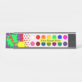 アート先生ポップ・アートの、アート、名前の追加 デスクネームプレート (正面)