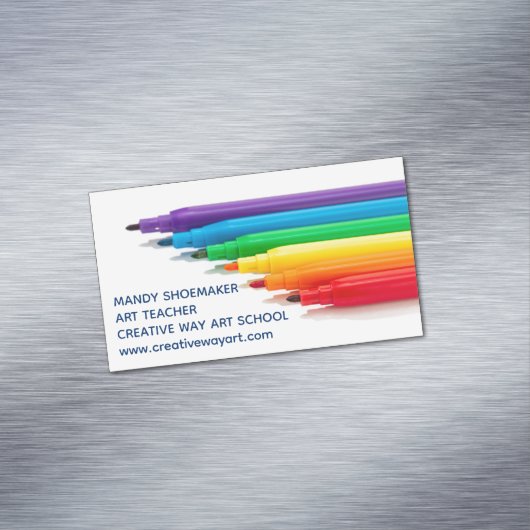 アート先生レインボーマーカーアーティストスケッチスタジオ マグネット名刺 (インサイチュ)