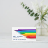 アート先生レインボーマーカーアーティストスケッチスタジオ 名刺 (スタンド正面)