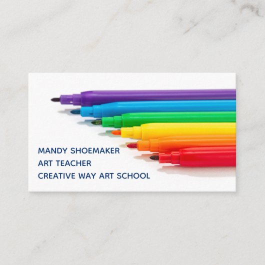 アート先生レインボーマーカーアーティストスケッチスタジオ 名刺 (正面)