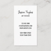 アート先生名刺 名刺 (裏面)