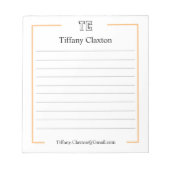 アート先生子どもへの感謝の贈り物 ノートパッド (正面)