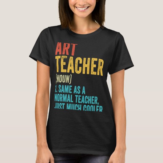 アート先生定義ヴィンテージ学生Scに戻る Tシャツ (正面)