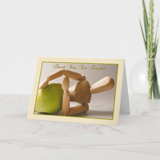 アート先生感謝していのグリーティングカード サンキューカード (正面)