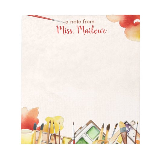 アート先生水絵を描色供給の鑑賞 ノートパッド (正面)