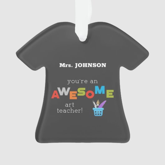 アート先生絵を描鑑賞日筆素晴らし、 オーナメント (正面)