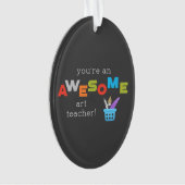 アート先生絵を描鑑賞日筆素晴らし、 オーナメント (正面)