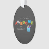 アート先生絵を描鑑賞日筆素晴らし、 オーナメント (正面)