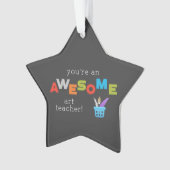 アート先生絵を描鑑賞日筆素晴らし、 オーナメント (正面)