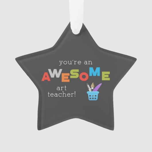 アート先生絵を描鑑賞日筆素晴らし、 オーナメント (正面)