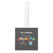 アート先生絵を描鑑賞日筆素晴らし、 キューブオーナメント (正面)