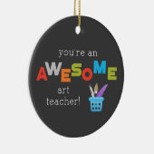 アート先生絵を描鑑賞日筆素晴らし、 セラミックオーナメント (右)