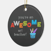 アート先生絵を描鑑賞日筆素晴らし、 セラミックオーナメント (左)