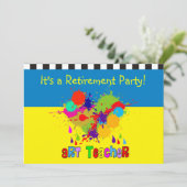 アート先生退職パーティの招待状 招待状 (スタンド正面)