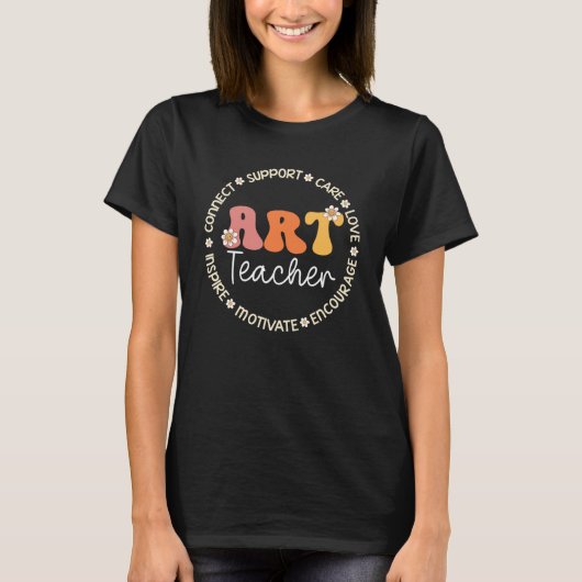 アート先生鑑賞週間新学期 Tシャツ (正面)