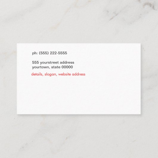 アート先生、アーティス絵を描ト・ブラシ画家 名刺 (裏面)