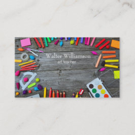 アート先生、新学期、アート用品、アート 名刺