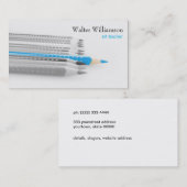 アート先生、新学期、カラーペンシル、アートバス 名刺 (正面/裏面)