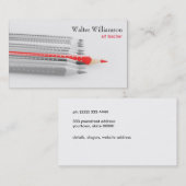 アート先生、新学期、カラーペンシル、アートバス 名刺 (正面/裏面)