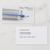 アート先生、新学期、カラーペンシル、アートバス 名刺 (正面/裏面)