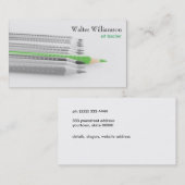 アート先生、新学期、カラーペンシル、アートバス 名刺 (正面/裏面)