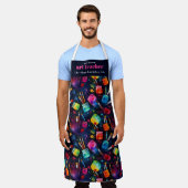 アート先生 |通常のモノグラム先生 エプロン (着用した状態)