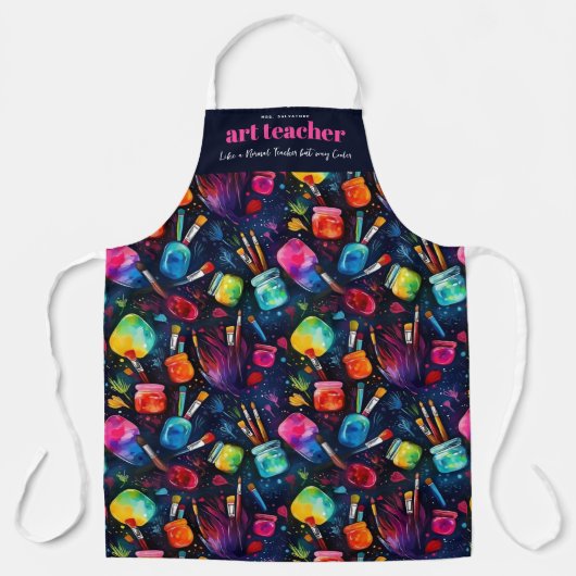 アート先生 |通常のモノグラム先生 エプロン (正面)