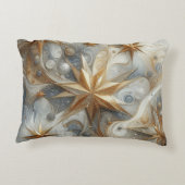 アート冬の風景と雪と氷の結晶をキャプチャ アクセントクッション (裏面)