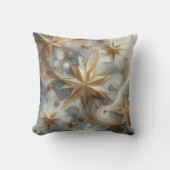 アート冬の風景と雪と氷の結晶をキャプチャ クッション (正面)