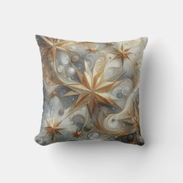 アート冬の風景と雪と氷の結晶をキャプチャ クッション