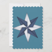 アート冬の風景と雪と氷の結晶をキャプチャ サンキューカード (裏面)