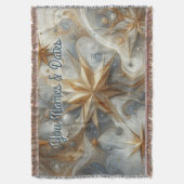 アート冬の風景と雪と氷の結晶をキャプチャ スローブランケット (正面縦)