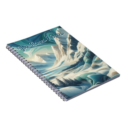 アート冬の風景と雪と氷の結晶をキャプチャ ノートブック (右側)