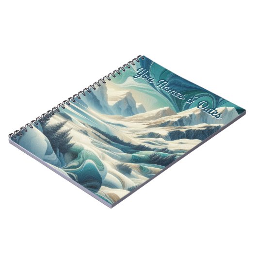 アート冬の風景と雪と氷の結晶をキャプチャ ノートブック (左側)