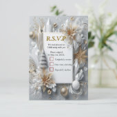 アート冬の風景と雪と氷の結晶をキャプチャ 出欠カード (スタンド正面)