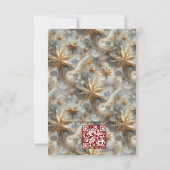 アート冬の風景と雪と氷の結晶をキャプチャ 出欠カード (裏面)