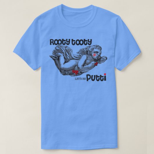 アート史のキュピッド・プッティとバレンタイン Tシャツ (デザイン正面)