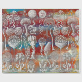 アート型枠の自然 ラッピングペーパー (フラット)